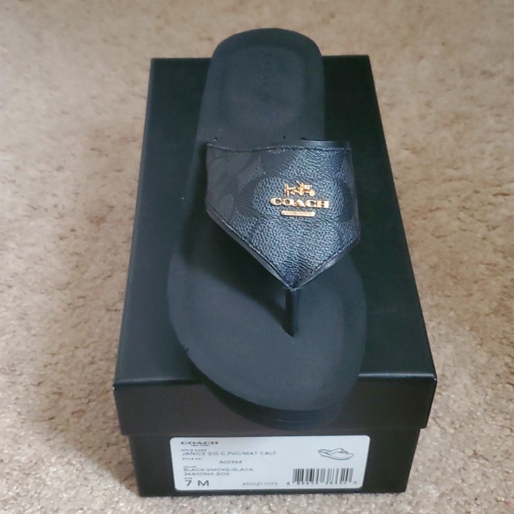 Coach sandal black